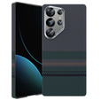 BENKS Kevlar Case for Samsung Galaxy S25 Ultra, for MagSafe, Carbon Fiber, black