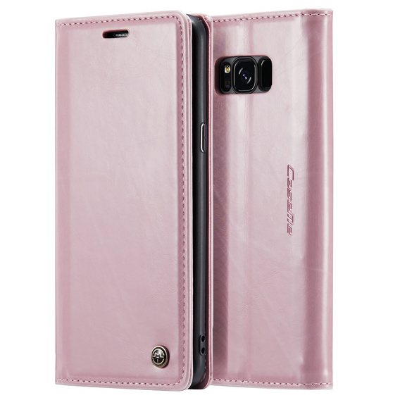 CASEME flip case for Samsung Galaxy S8, Waxy Textupink, pink