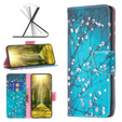 Flip case for Infinix Hot 30, Wallet, sakura, blue