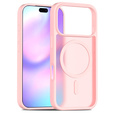 Matt Case for iPhone 17 Pro, for MagSafe, translucent pink