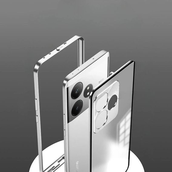 Case for Realme GT 6 / 6T, Frame Case, silver
