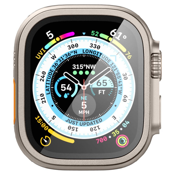 SPIGEN Tempered Glass for Apple Watch Ultra 49mm, Titanium