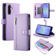 Flip case for Samsung Galaxy A36 5G, Wallet Zipper Pocket, purple