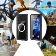 Waterproof case for Samsung Galaxy S25 Ultra, Redpepper, for MagSafe, black