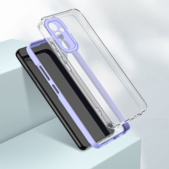 Case for Samsung Galaxy A14 5G, Fusion Hybrid, transparent / purple