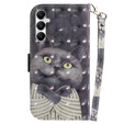 Flip case for Samsung Galaxy A05s, Wallet, Cat, grey