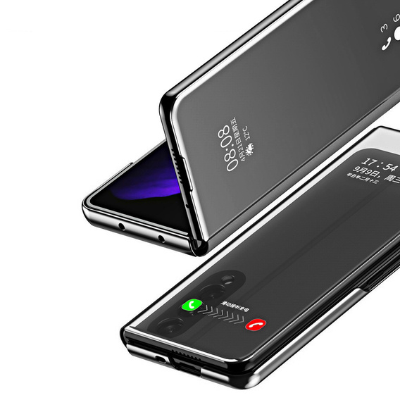 Case for Samsung Galaxy Z Fold3 5G, Clear View, black