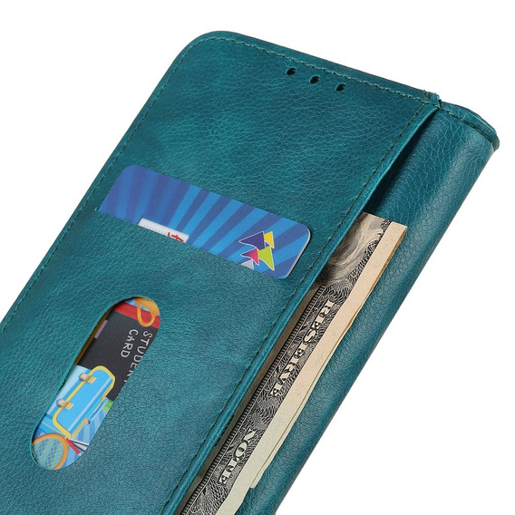 Flip case for OnePlus 11 5G, Split Leather, green