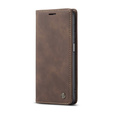 CASEME case for Samsung Galaxy A12 / M12 / A12 2021, Leather Wallet Case, coffee