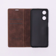 Case for Oppo A78 5G, ERBORD Vintage, wallet with flap, coffee