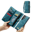 CASEME case for Samsung Galaxy S25 Ultra, Retro Leather Wallet, with strap, green