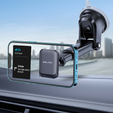 Magnetic car windshield mount for smartphones