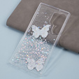Case for Samsung Galaxy S24 Ultra, Glitter Butterfly, white