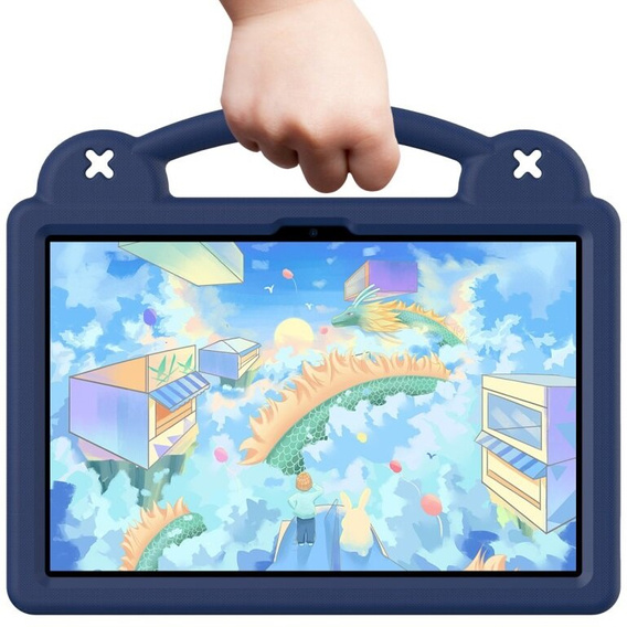 Children's case for Lenovo Tab M11, Cute Patterns, with stand, dark blue