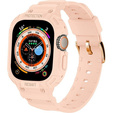 Sillicone Stripe with case for Apple Watch Ultra 49mm, Pink