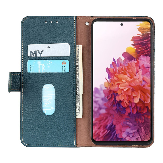 KHAZNEH RFID case for Xiaomi Poco F6, Litchi Texture, green