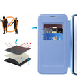 Flip case for Samsung Galaxy A26, RFID Wallet MagSafe CamShield, blue