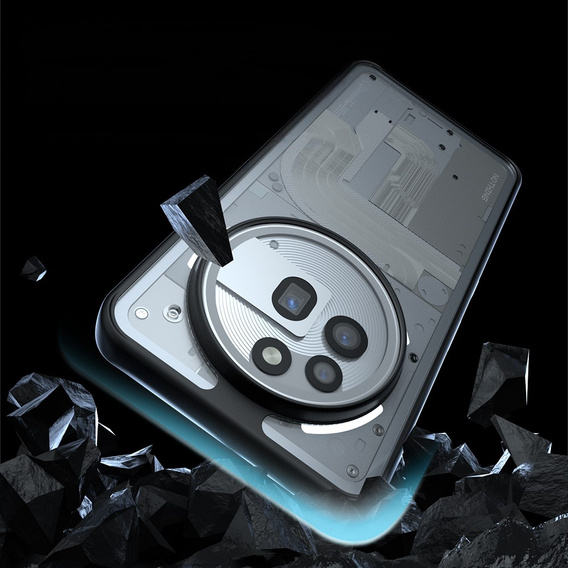 Case for Nothing Phone 3A Pro, Fusion Hybrid, transparent / black