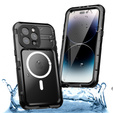 IP68 Waterproof Case for iPhone 15 Pro Max, SHELLBOX MagSafe, black