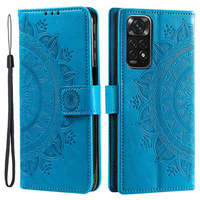 Flip case for Xiaomi Redmi Note 11/11S, Mandala, blue