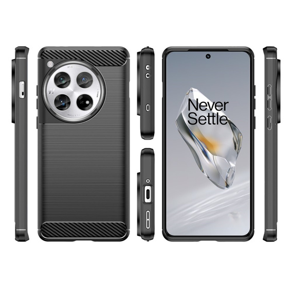 Case for OnePlus 12 5G, Carbon, black