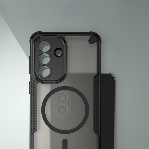 Armoured case for Samsung Galaxy A57 5G, for MagSafe, matte, black