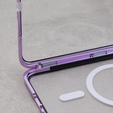 Magnetic Dual Glass MagSafe case for Samsung Galaxy S23, purple