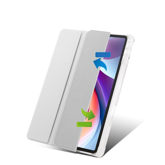 Case for Lenovo Tab M11, Smartcase Hybrid, with stylus space, grey