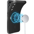 Case for Samsung Galaxy S25+ Plus, ColorMag, for MagSafe, black + 9H tempered glass