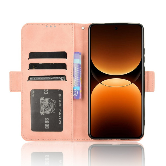 Flip case for Realme GT 7 Pro, Card Slot, pink