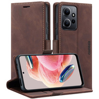 Case for Xiaomi Redmi Note 12 5G / Poco X5 5G, ERBORD Vintage, wallet with flap, coffee