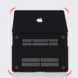 Case for MacBook Air 13 A2337 M1 A2179 A1932, HardShell, black