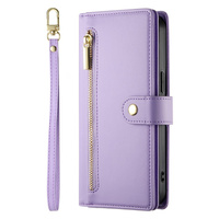 Flip case for Samsung Galaxy A56 5G, Wallet Zipper Pocket, purple