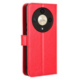Flip case for Honor Magic 6 Lite 5G, Crazy Horse Wallet, red