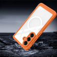 Shockproof case with glass, for MagSafe for Samsung Galaxy S26 Plus, orange