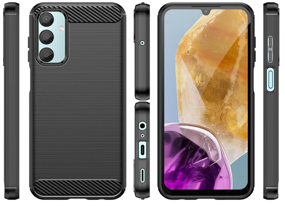 Case for Samsung Galaxy M15 5G, Carbon, black
