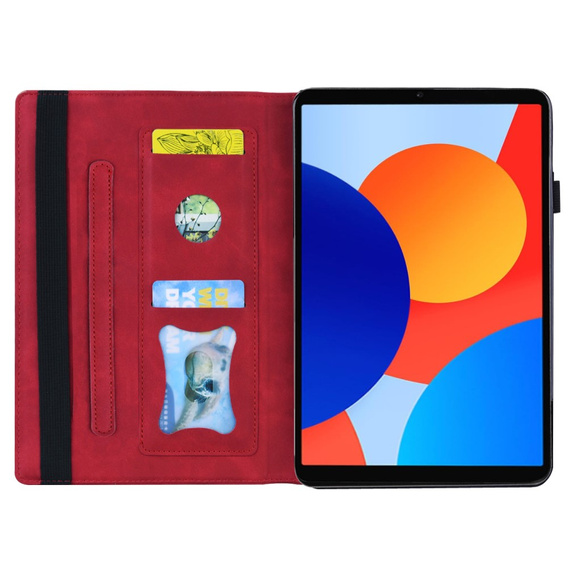 Case for Xiaomi Redmi Pad SE 8.7, Classic, with space for stylus, red