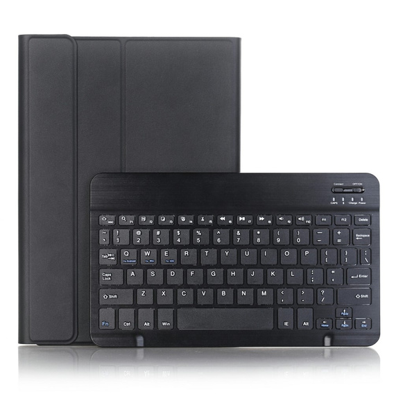 Case + keyboard Samsung Galaxy Tab A9+, Leather Pen Slot, black