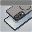 Case for Samsung Galaxy S25 Edge, Kickstand Matt Case, for MagSafe, black + Screen protector