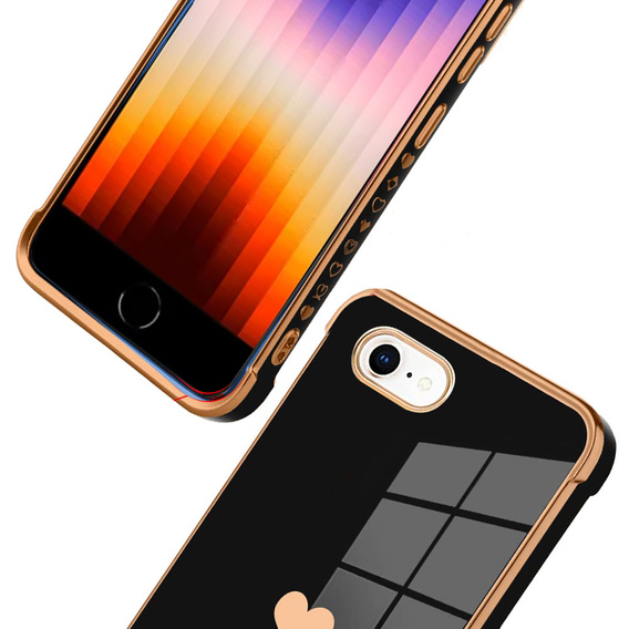 Case for iPhone 7/8/SE 2020/SE 2022, Electro heart, black