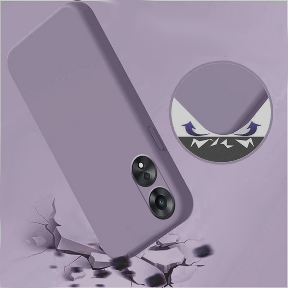 Case for Oppo A78 5G, Silicone Lite, purple