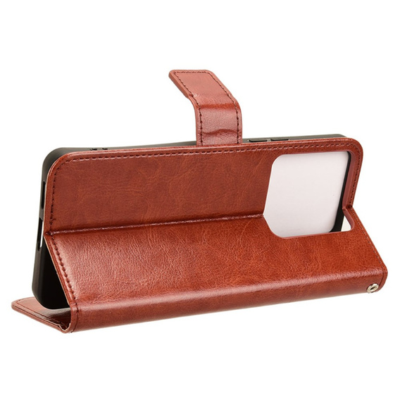 Flip case for Xiaomi Redmi Note 13 Pro 5G, Crazy Horse Wallet, brown