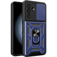 Armored Case for Samsung Galaxy A56, CamShield Slide, blue + Tempered Glass 9H