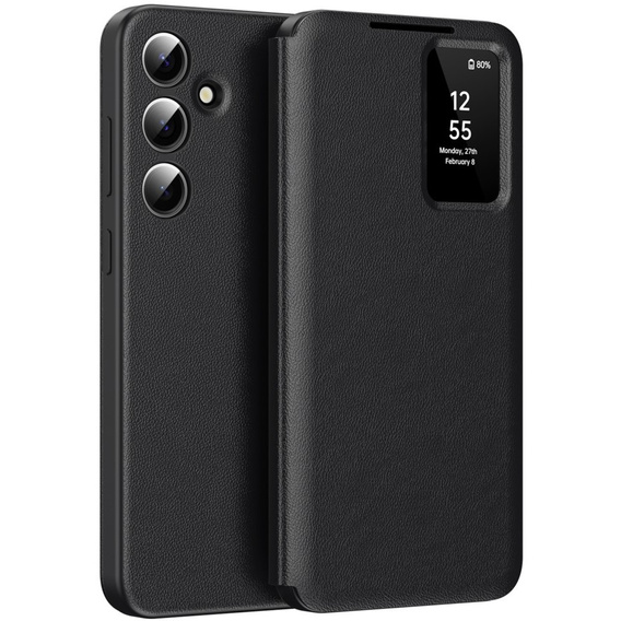 Flip case for Samsung Galaxy S25+ Plus, Smart View Wallet, black