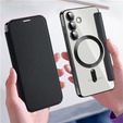 Flip case for Samsung Galaxy S24, RFID Wallet MagSafe CamShield, black