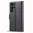 Flip case for Samsung Galaxy S24 Ultra, Carbon LC.IMEEKE, black