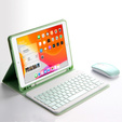 Case + keyboard iPad 10.2 7/8/9 gen 2019/2020/2021, Keyboard Cover Pen Slot, green