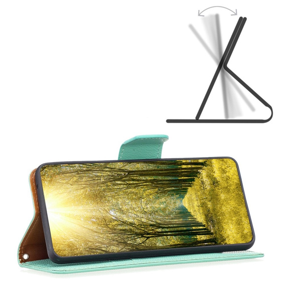 Flip case for Xiaomi Redmi 12 4G, Wallet Litchi Magnet, green