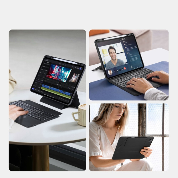 Keyboard case for Apple iPad Pro 13" 7th gen 2024, Dux Ducis DK Series, black