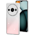 Case for Xiaomi Redmi A3, Glittery Powder, white / pink